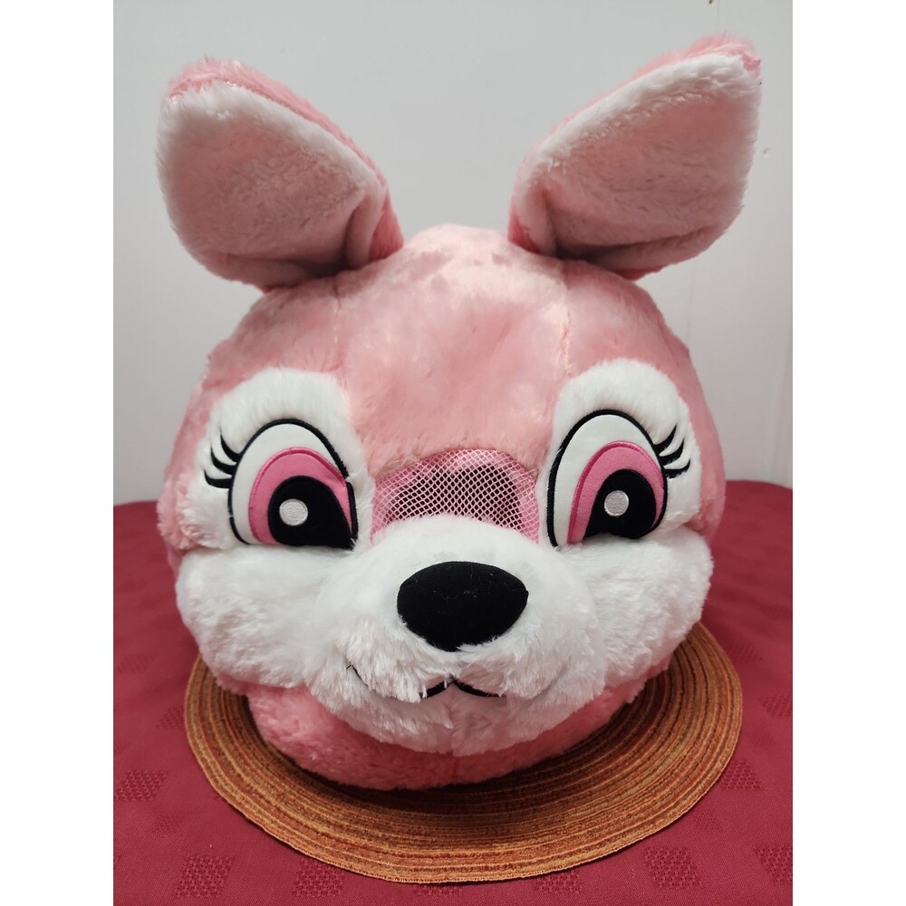 Clever Idiots Giant Pink Plush Bunny Head/Mask Cosplay Halloween Mascot Festival - Picture 2 of 13